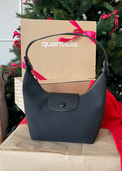 SLOANE - borsa nera 2 in 1 pochette e con manico