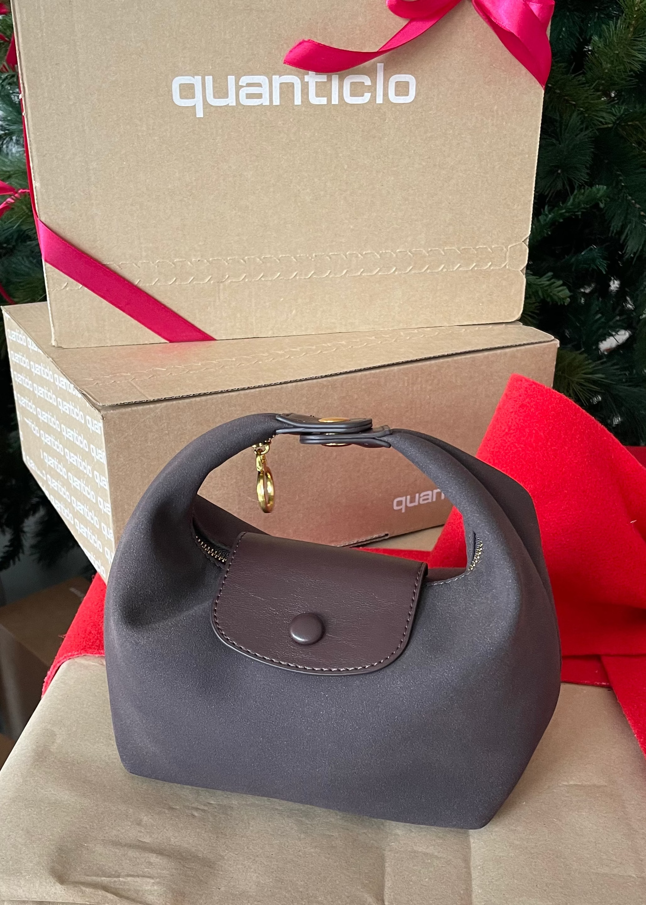 SLOANE - borsa marrone 2 in 1 pochette e con manico