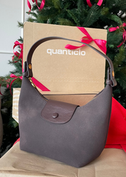 SLOANE - borsa marrone 2 in 1 pochette e con manico