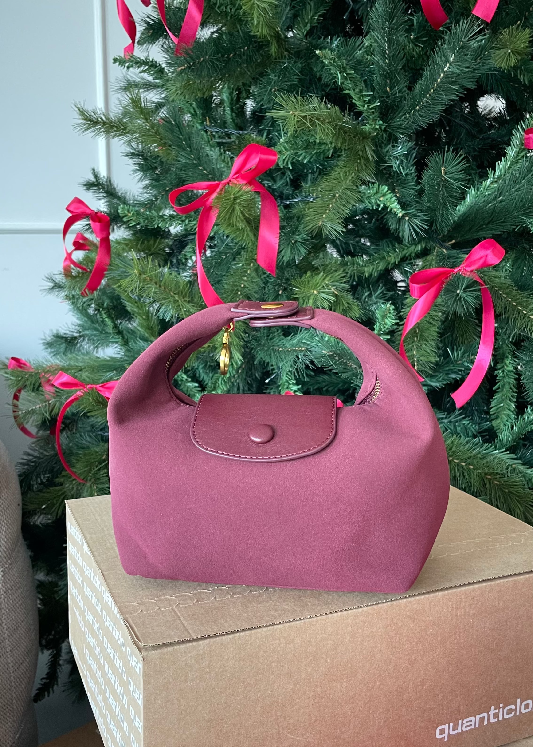 SLOANE - borsa burgundy 2 in 1 pochette e con manico