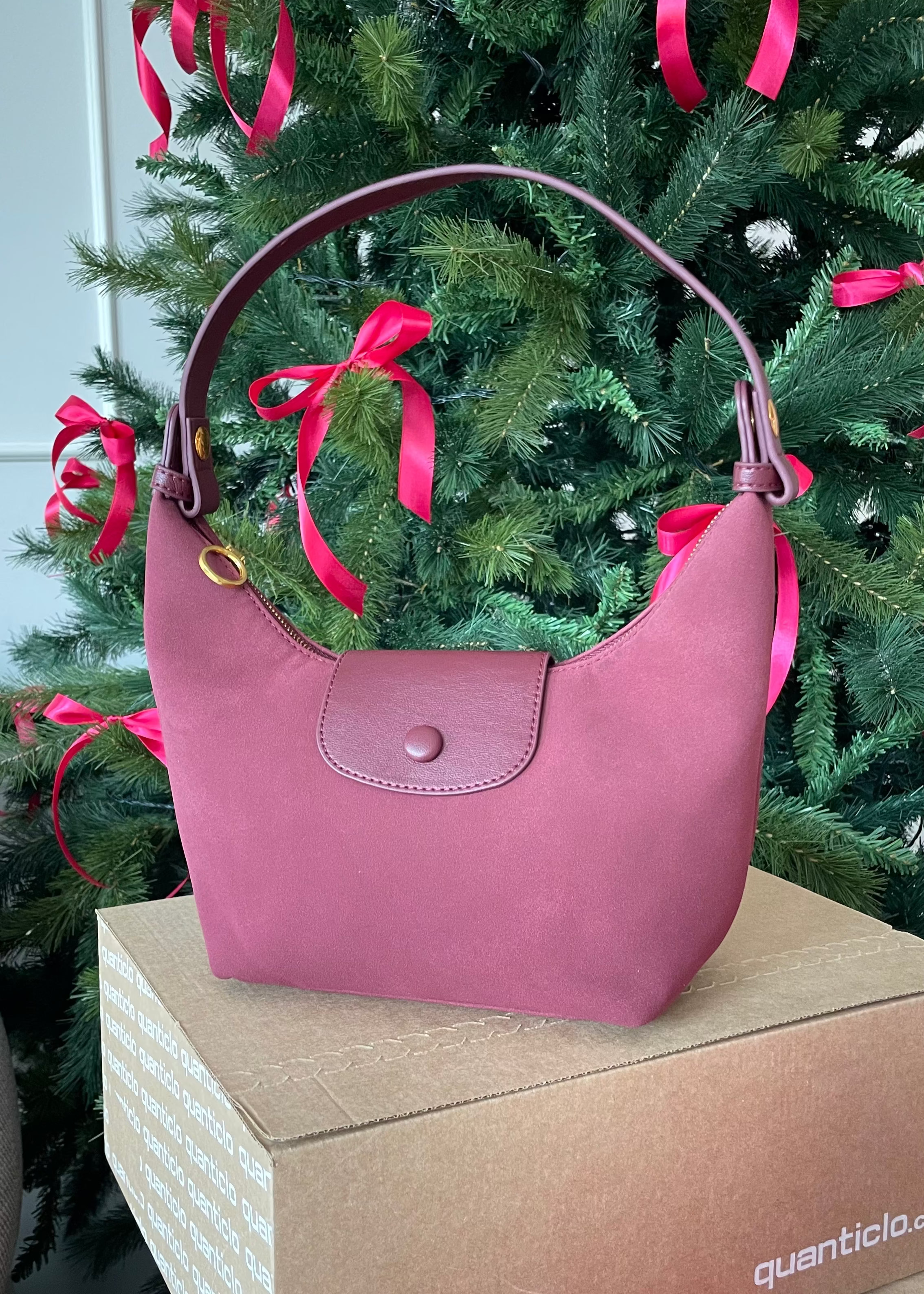 SLOANE - borsa burgundy 2 in 1 pochette e con manico