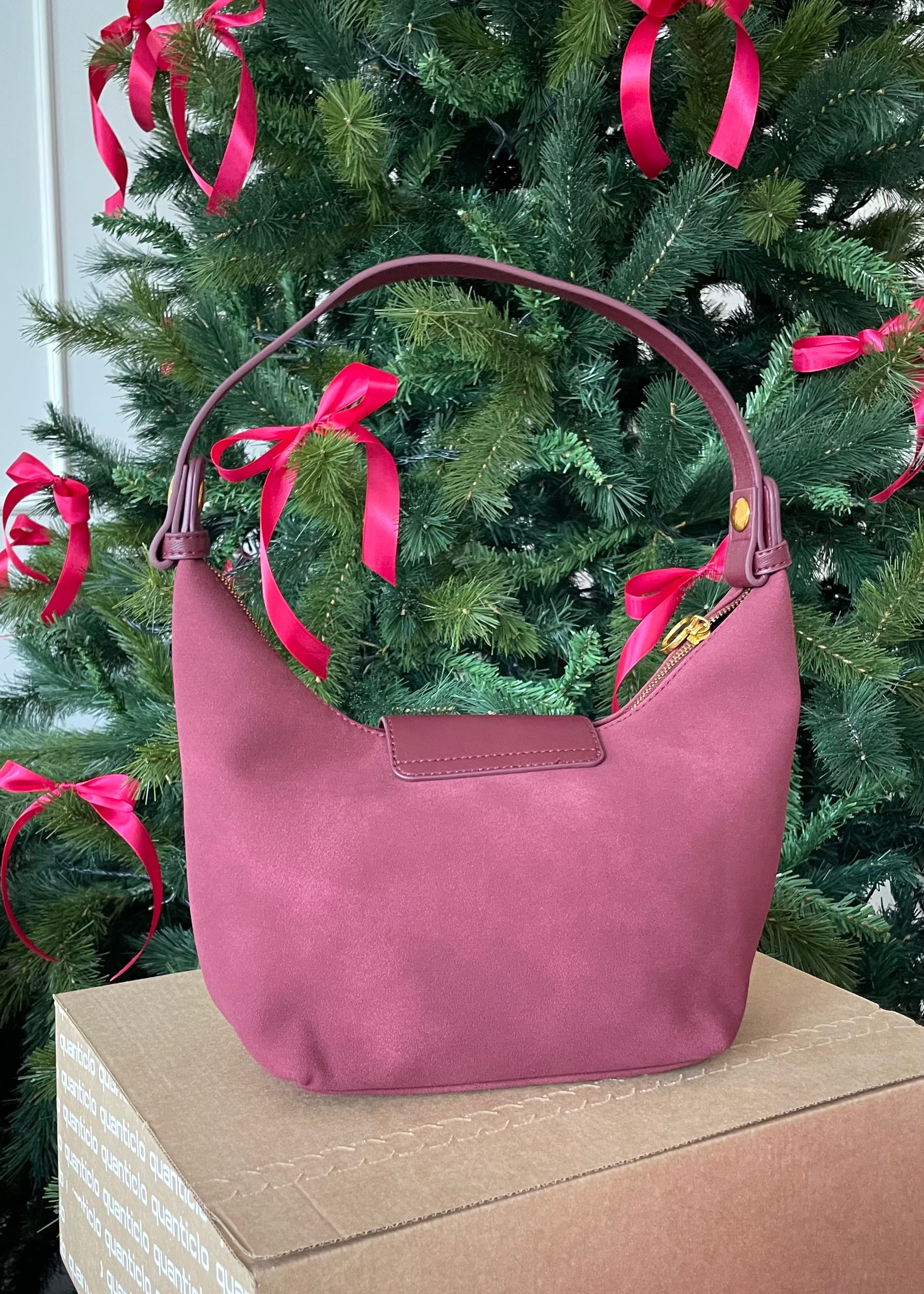 SLOANE - borsa burgundy 2 in 1 pochette e con manico