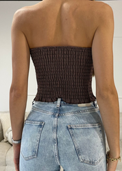 OTTY - corpetto pied de poule marrone