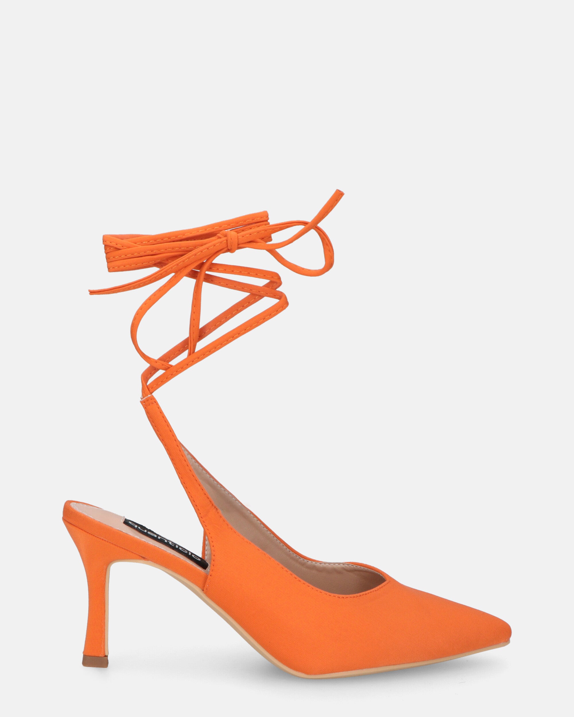 IOLE - scarpe con tacco a spillo in lycra arancio