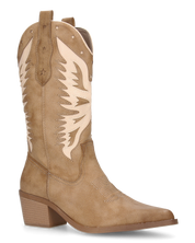 IRENE - camperos beige con disegni beige chiari