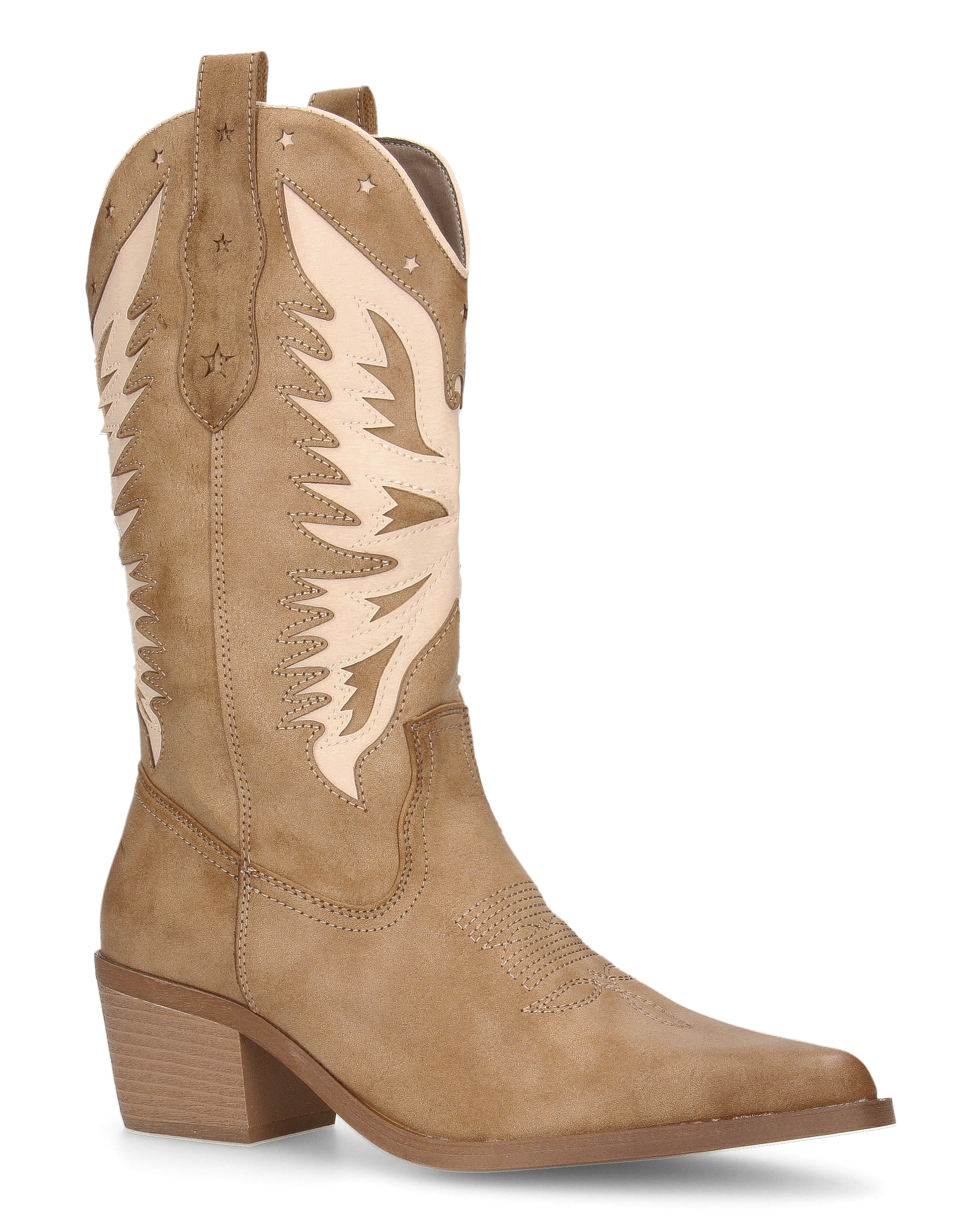 IRENE - camperos beige con disegni beige chiari