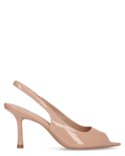 ISELIN - scarpe beige con cinturino e punta aperta