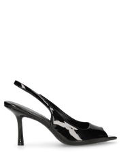 ISELIN - scarpe nere con cinturino e punta aperta