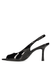 ISELIN - scarpe nere con cinturino e punta aperta