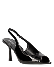 ISELIN - scarpe nere con cinturino e punta aperta