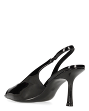 ISELIN - scarpe nere con cinturino e punta aperta