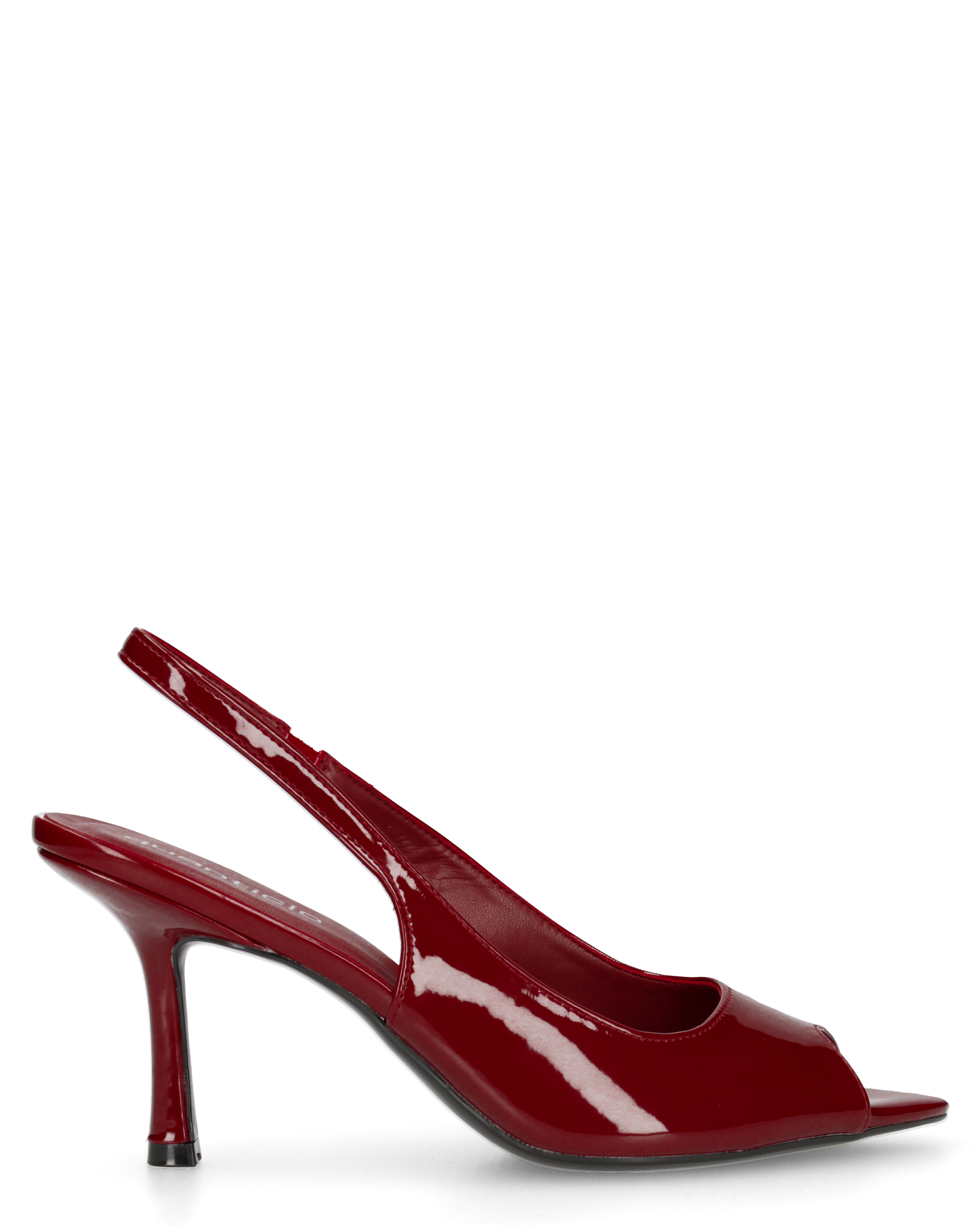 ISELIN - scarpe bordeaux con cinturino e punta aperta