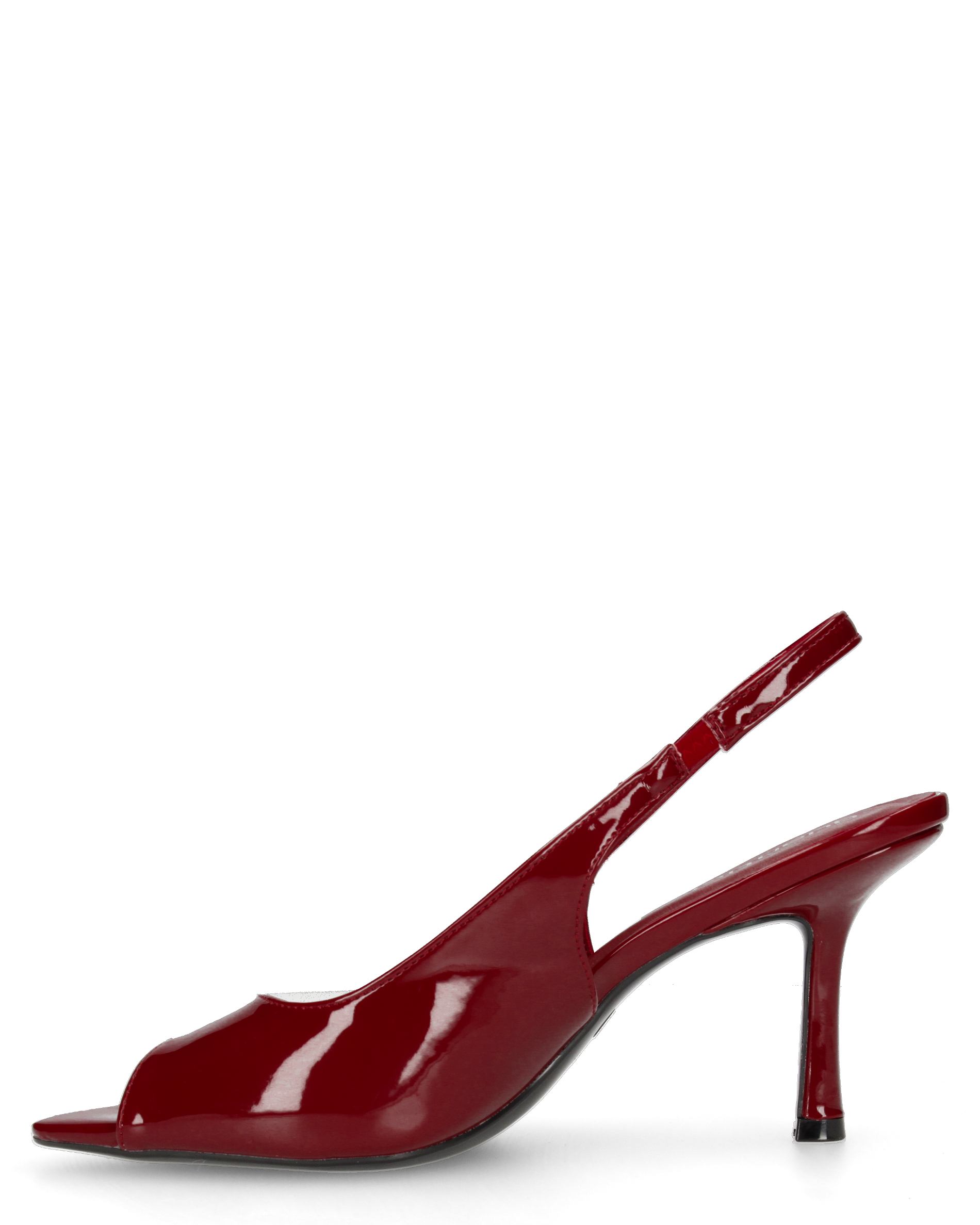 ISELIN - scarpe bordeaux con cinturino e punta aperta