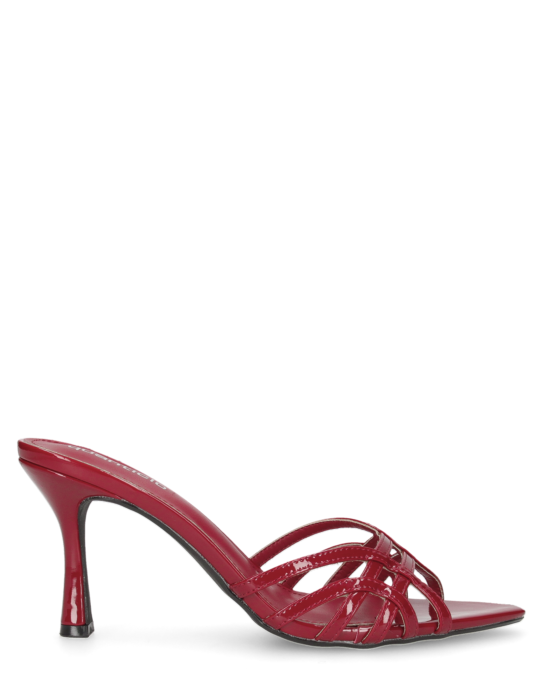 ISOLA - sandali bordaux effetto vernice con tacco a spillo