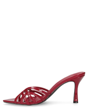 ISOLA - sandali bordaux effetto vernice con tacco a spillo