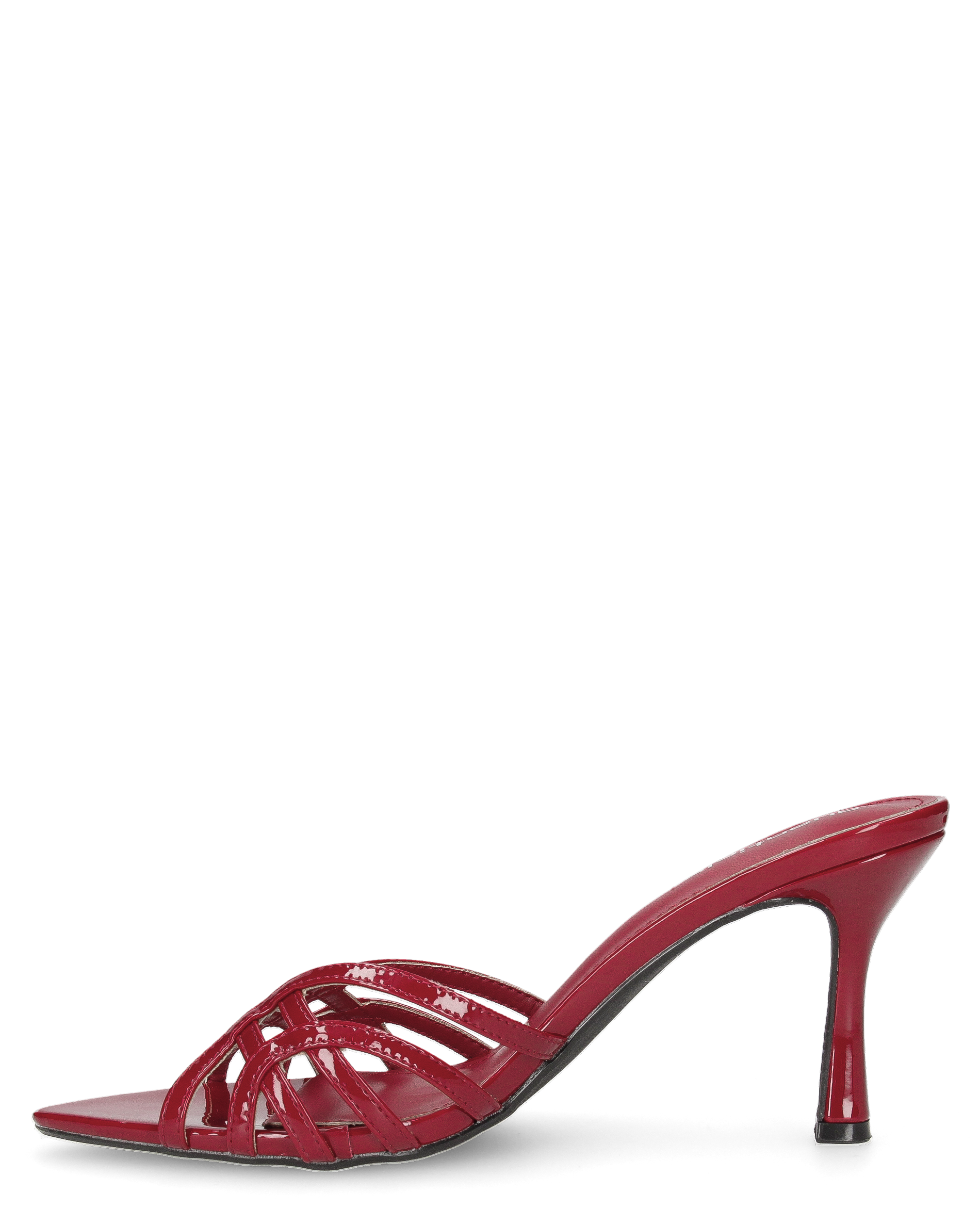 ISOLA - sandali bordaux effetto vernice con tacco a spillo