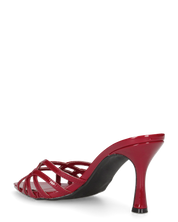 ISOLA - sandali bordaux effetto vernice con tacco a spillo