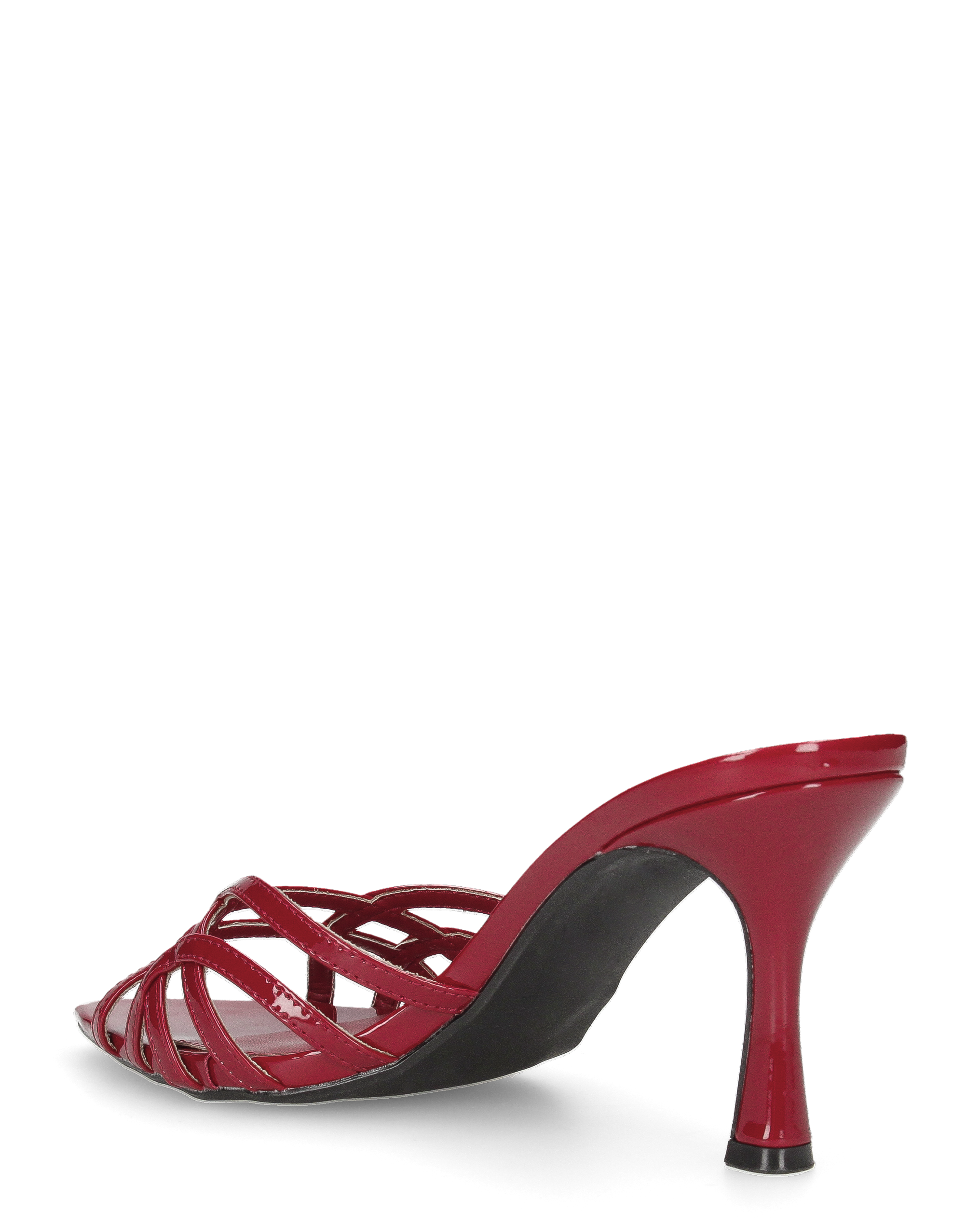 ISOLA - sandali bordaux effetto vernice con tacco a spillo