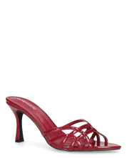 ISOLA - sandali bordaux effetto vernice con tacco a spillo
