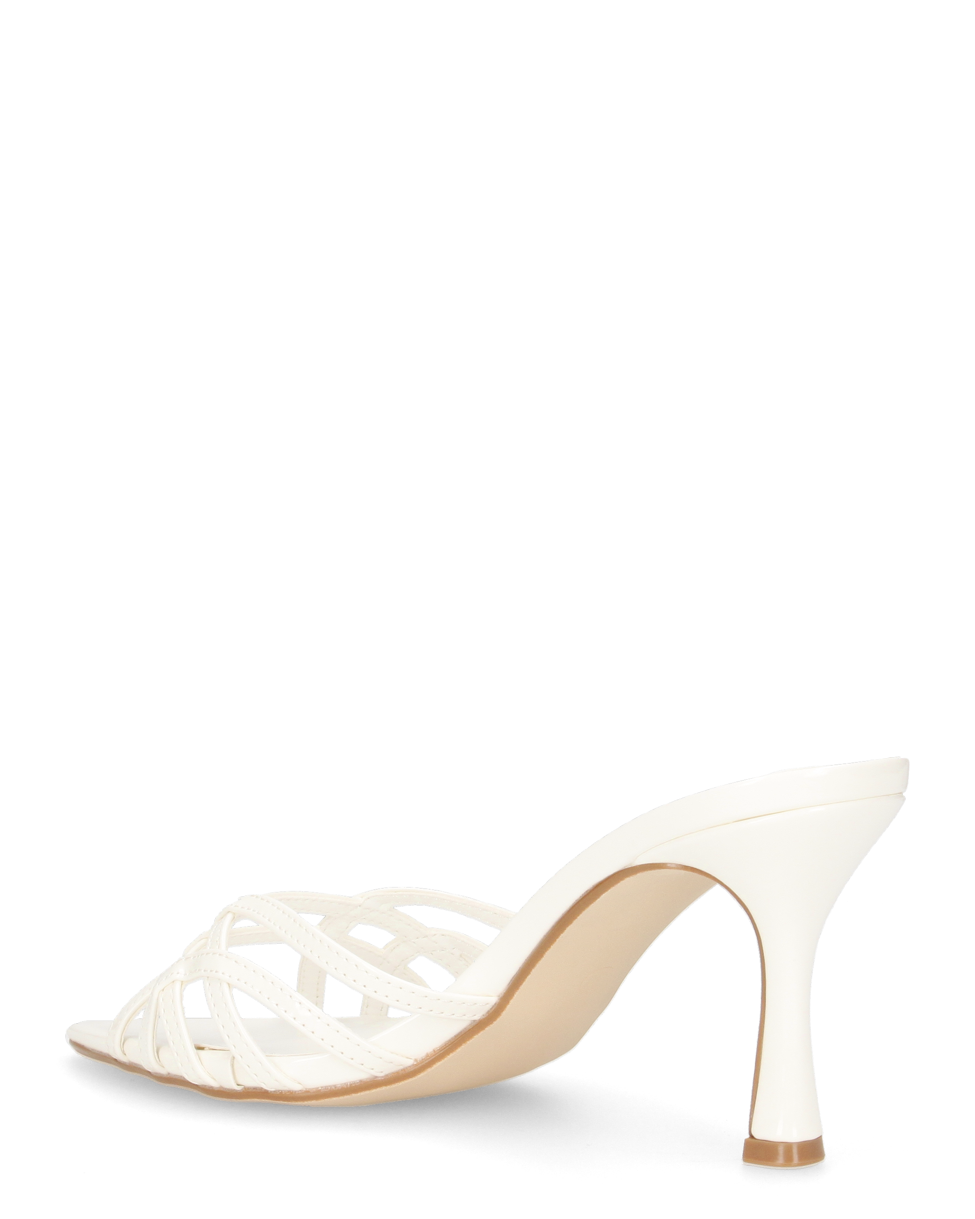 ISOLA - sandali bianchi effetto vernice con tacco a spillo