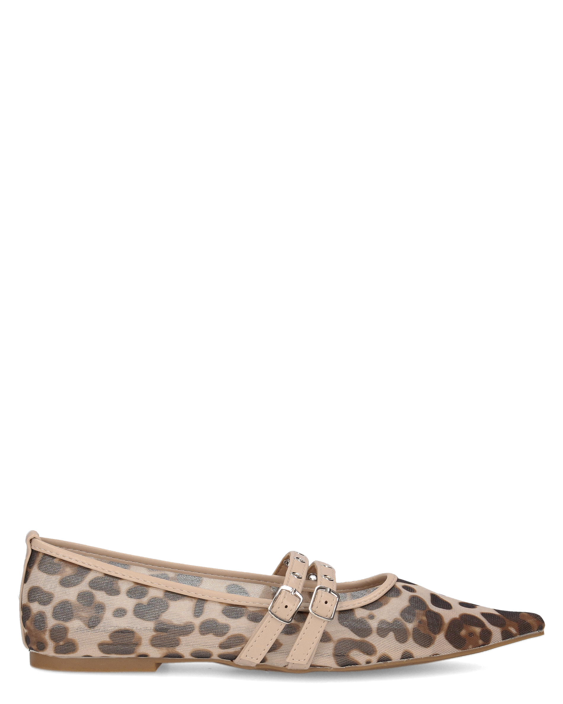 JUNINA - décolleté leopardati flat con texture traforata