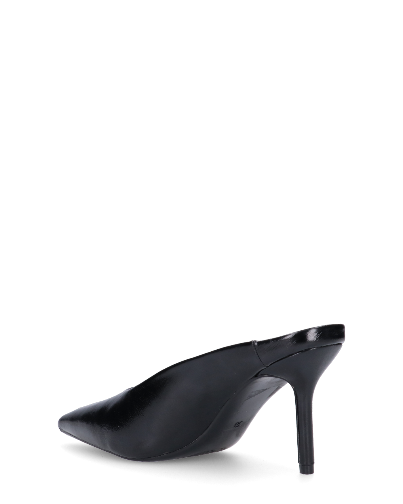 JEMMIE - décolleté in ecopelle nera con soletta beige