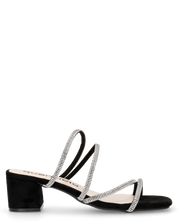 JOYA - sandali con tacco squadrato con gemme nei listini