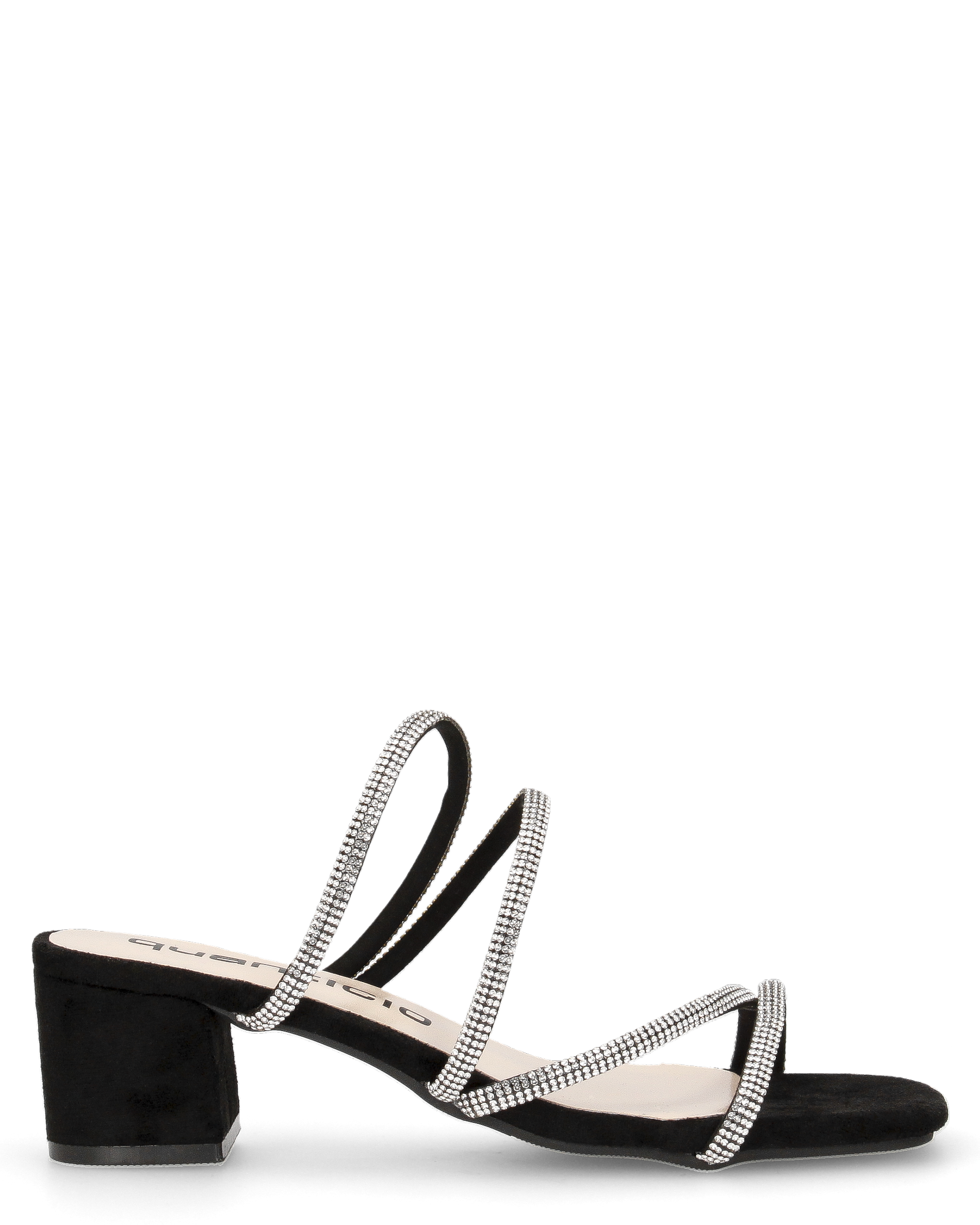 JOYA - sandali con tacco squadrato con gemme nei listini