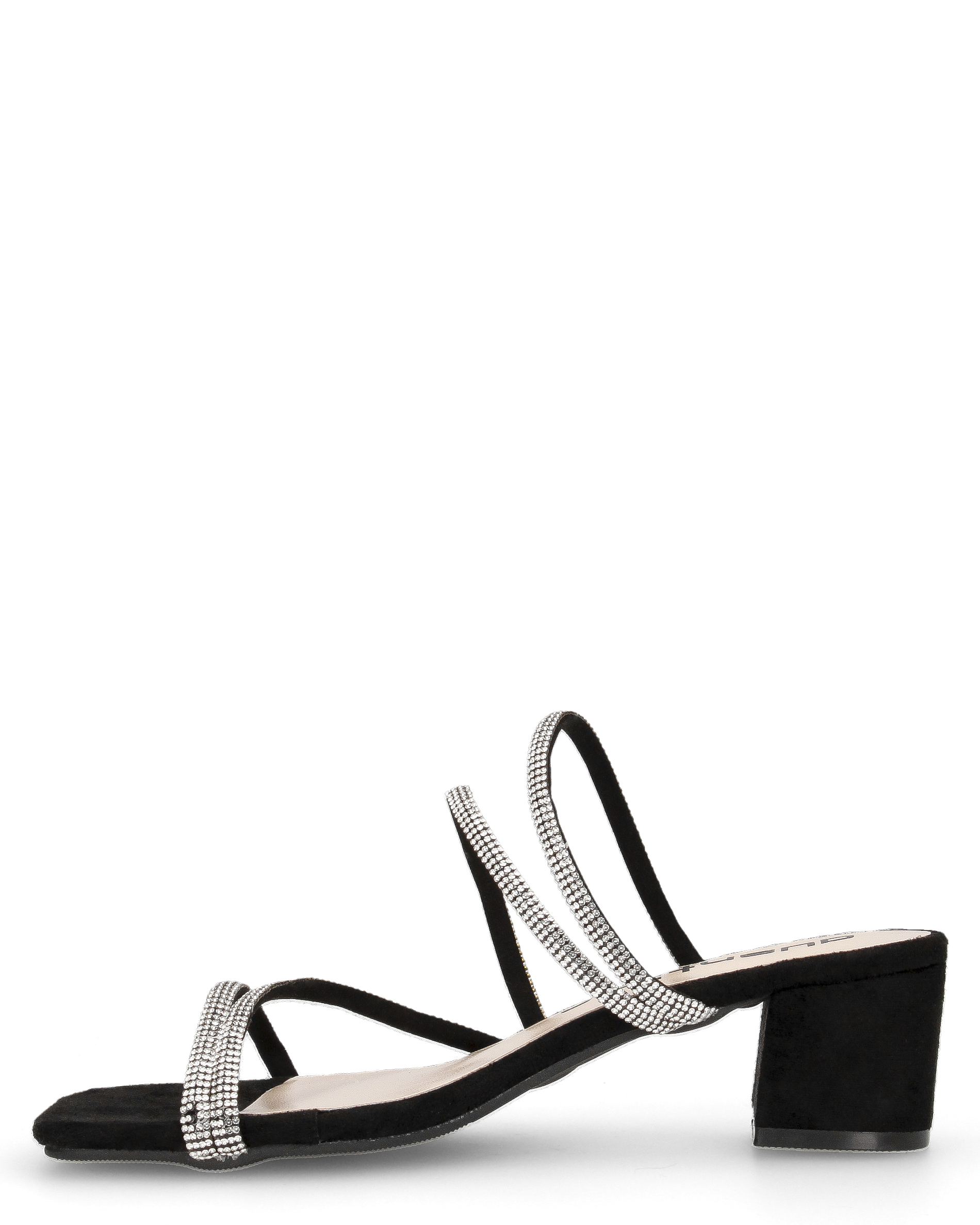 JOYA - sandali con tacco squadrato con gemme nei listini