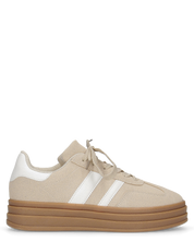 JODA - sneakers beige con fiocco perlinato removibile