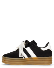 JODA - sneakers nere con fiocco perlinato removibile