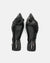 JODENE -  scarpe nero con cinturino posteriore e decorazione floreale