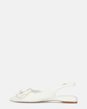 JODENE -  scarpe bianche con cinturino posteriore e decorazione floreale