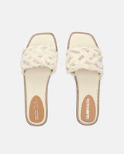 JOELE - ciabattine beige con gemme