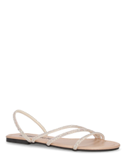 JOLY - sandali flat beige con listini glitterati