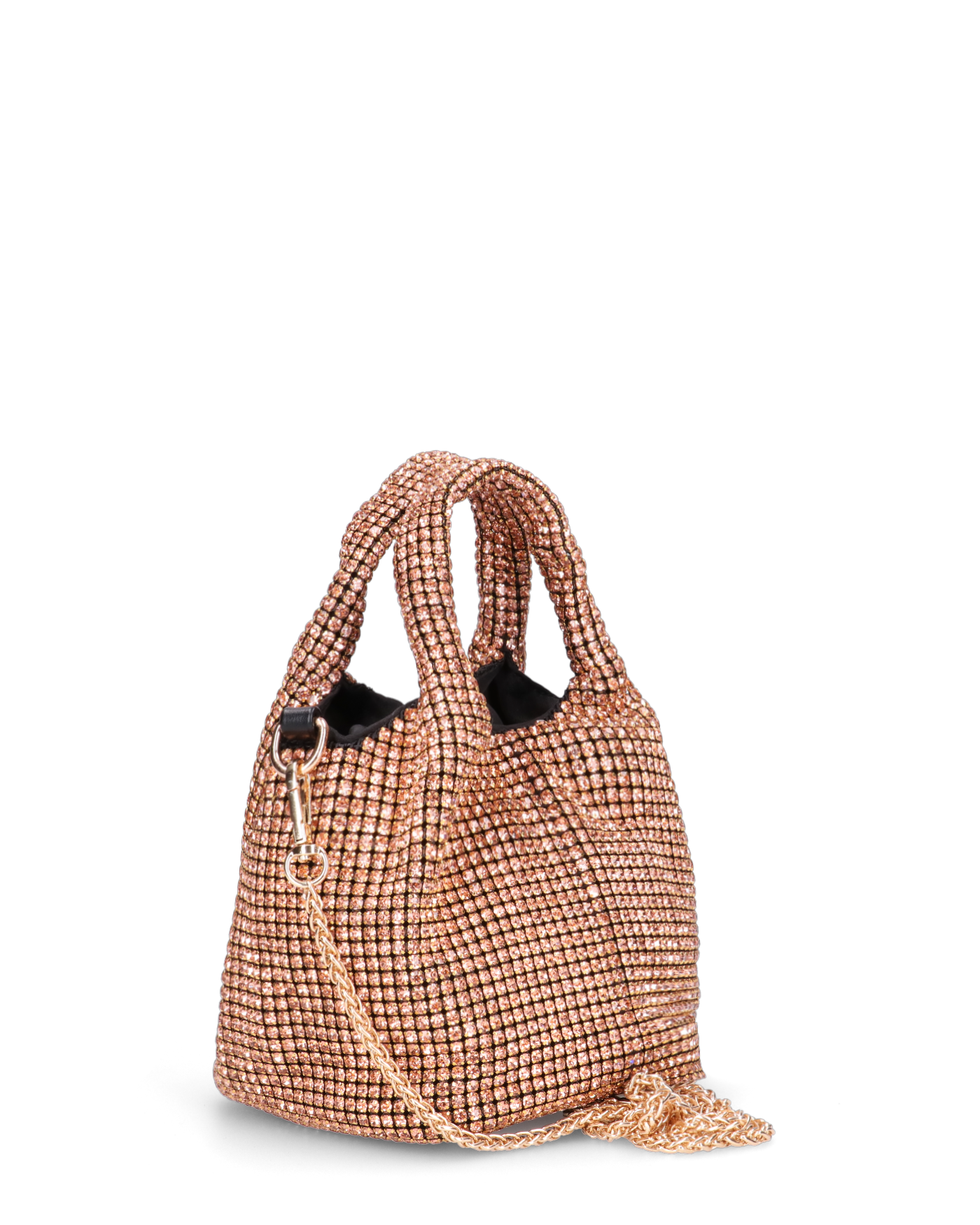 JOSIE - borsetta a mano color bronzo in glitter