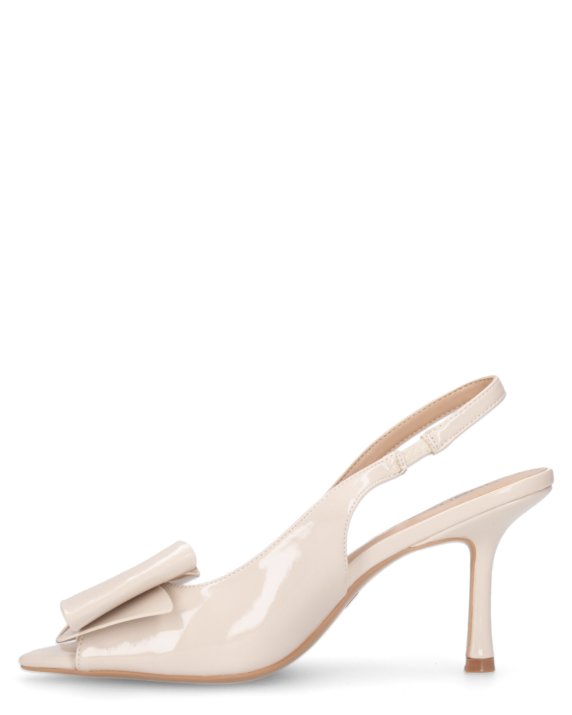 JULIE - décolleté beige con fiocco in punta