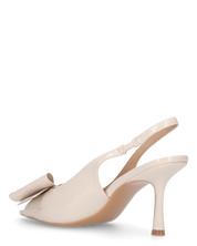 JULIE - décolleté beige con fiocco in punta