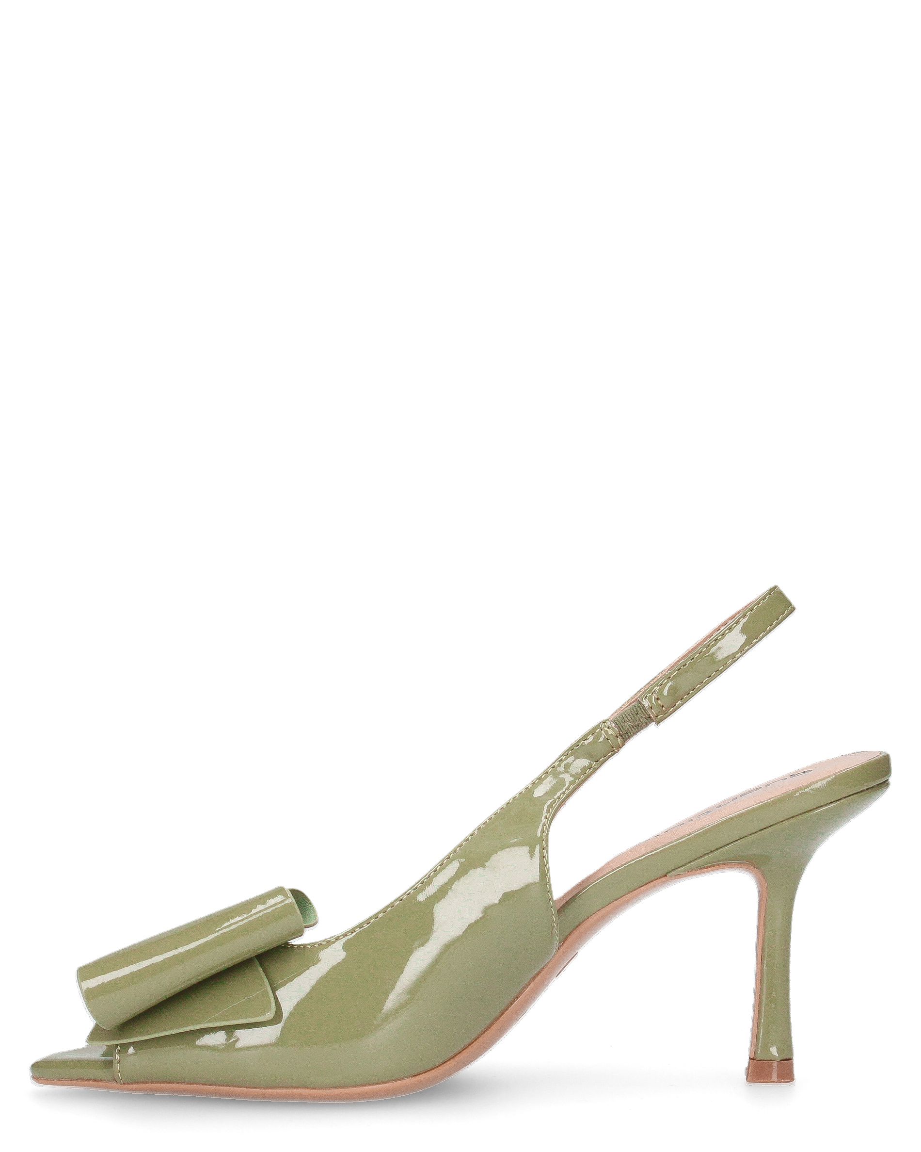 JULIE - décolleté verde con fiocco in punta