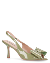 JULIE - décolleté verde con fiocco in punta