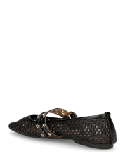 JUNINA - décolleté neri flat con texture traforata