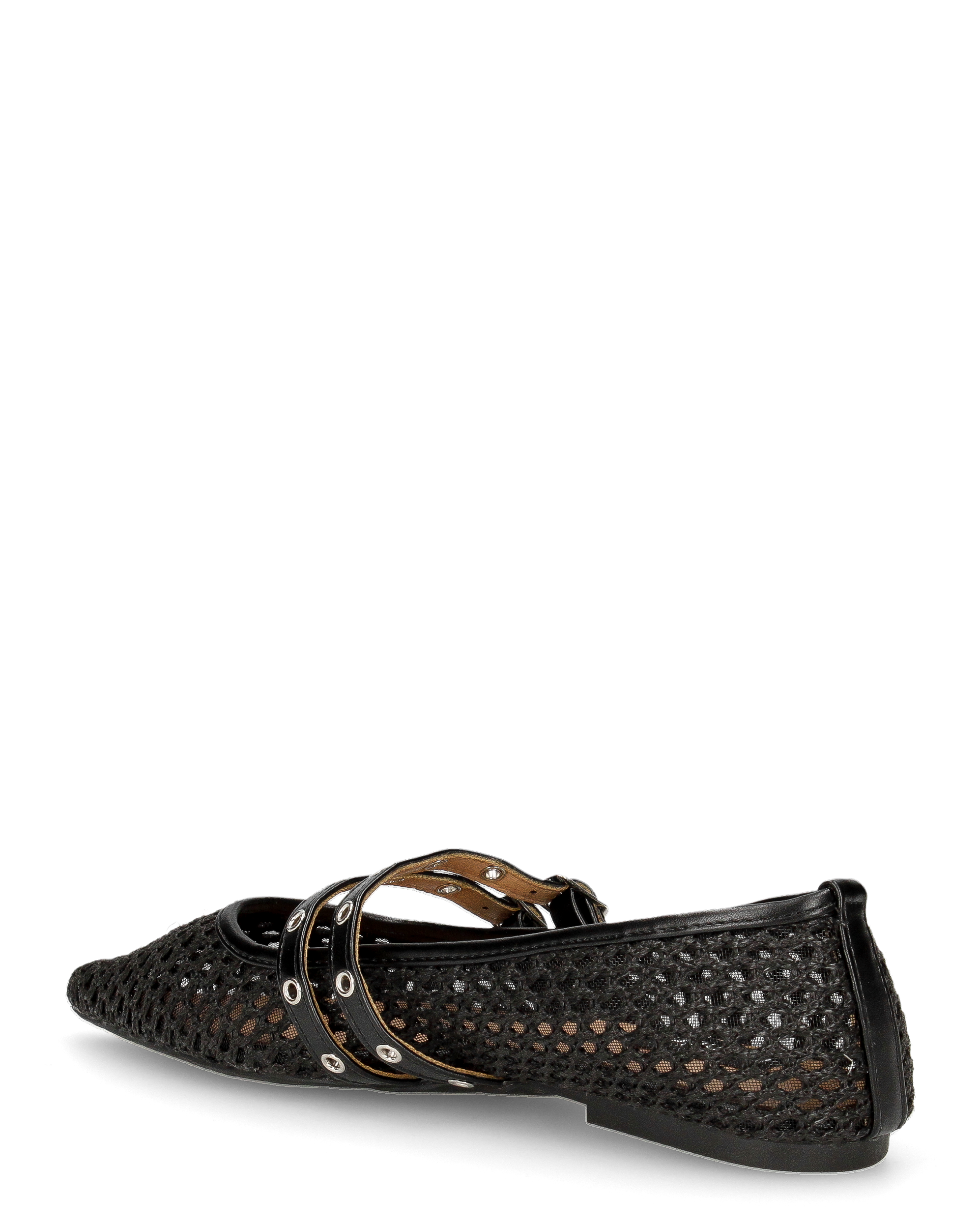 JUNINA - décolleté neri flat con texture traforata