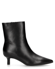 KILYA - stivaletti in ecopelle nera con tacco basso kitten heel