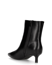 KILYA - stivaletti in ecopelle nera con tacco basso kitten heel