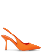 KLARA - Décolleté slingback in lycra arancione con tacco a stiletto