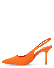KLARA - Décolleté slingback in lycra arancione con tacco a stiletto