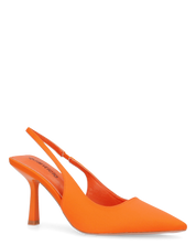 KLARA - Décolleté slingback in lycra arancione con tacco a stiletto