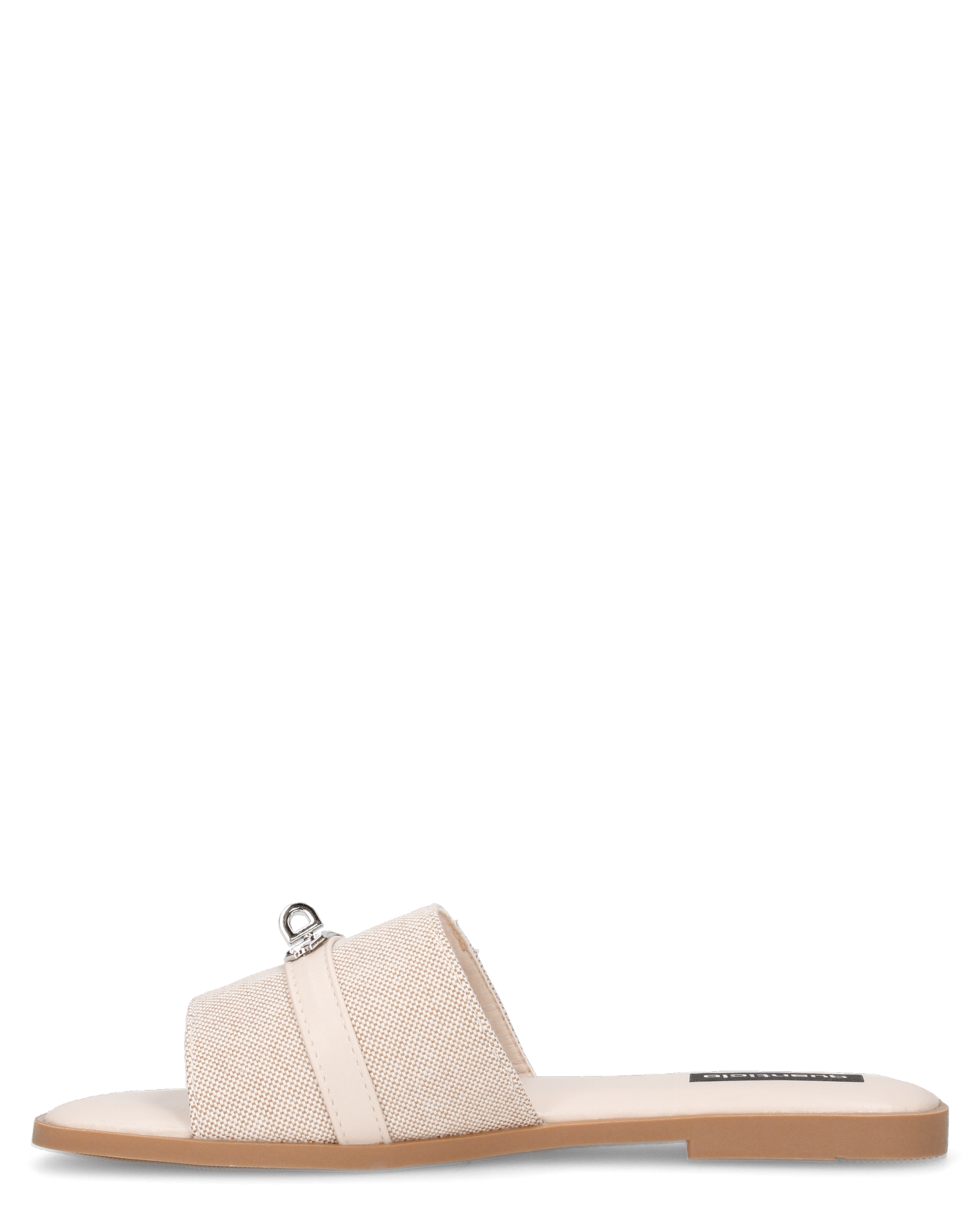 KAJY - ciabattine beige con fascia in tessuto rigido