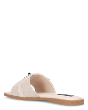 KAJY - ciabattine beige con fascia in tessuto rigido