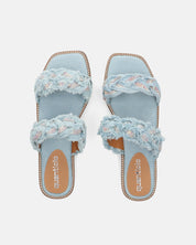 KALI - sandali in tessuto denim con gemme